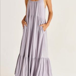 Z supply lido slub maxi dress in lavender ash. Size XS